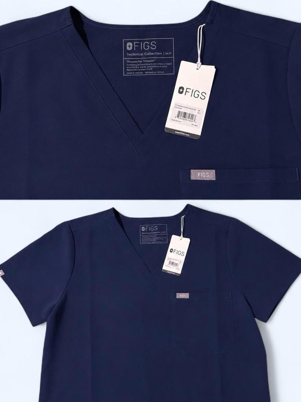 FIGS Catarina One-Pocket Scrub Top Navy M/P NWT